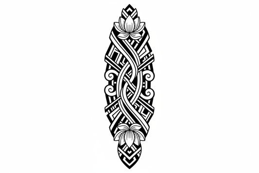 black & white tattoo 2"x1"