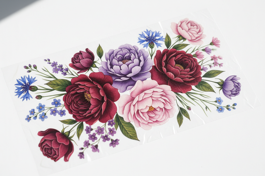 realism color floral temporary tattoo