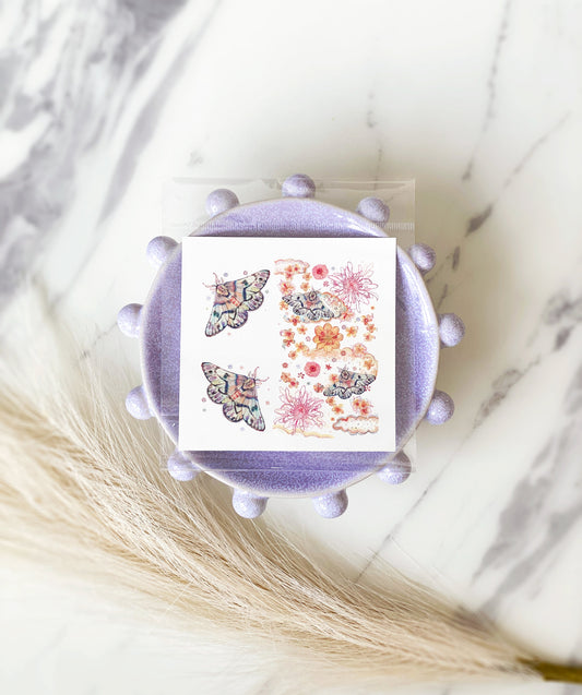 Wide-up of blue butterfly temporary tattoo โ 4 x 4 inches