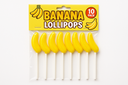 10 pack banana lollypop