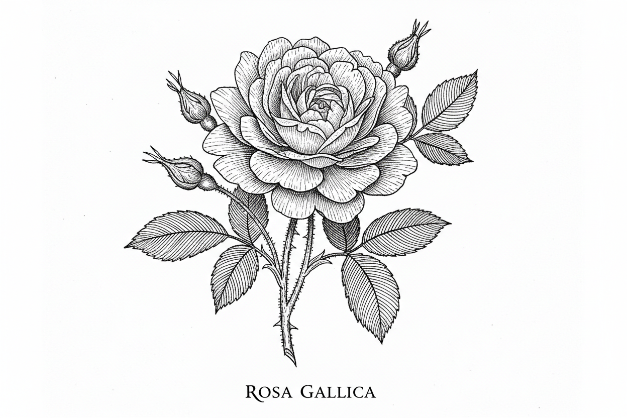 black and white traditional flower temporary tattoo