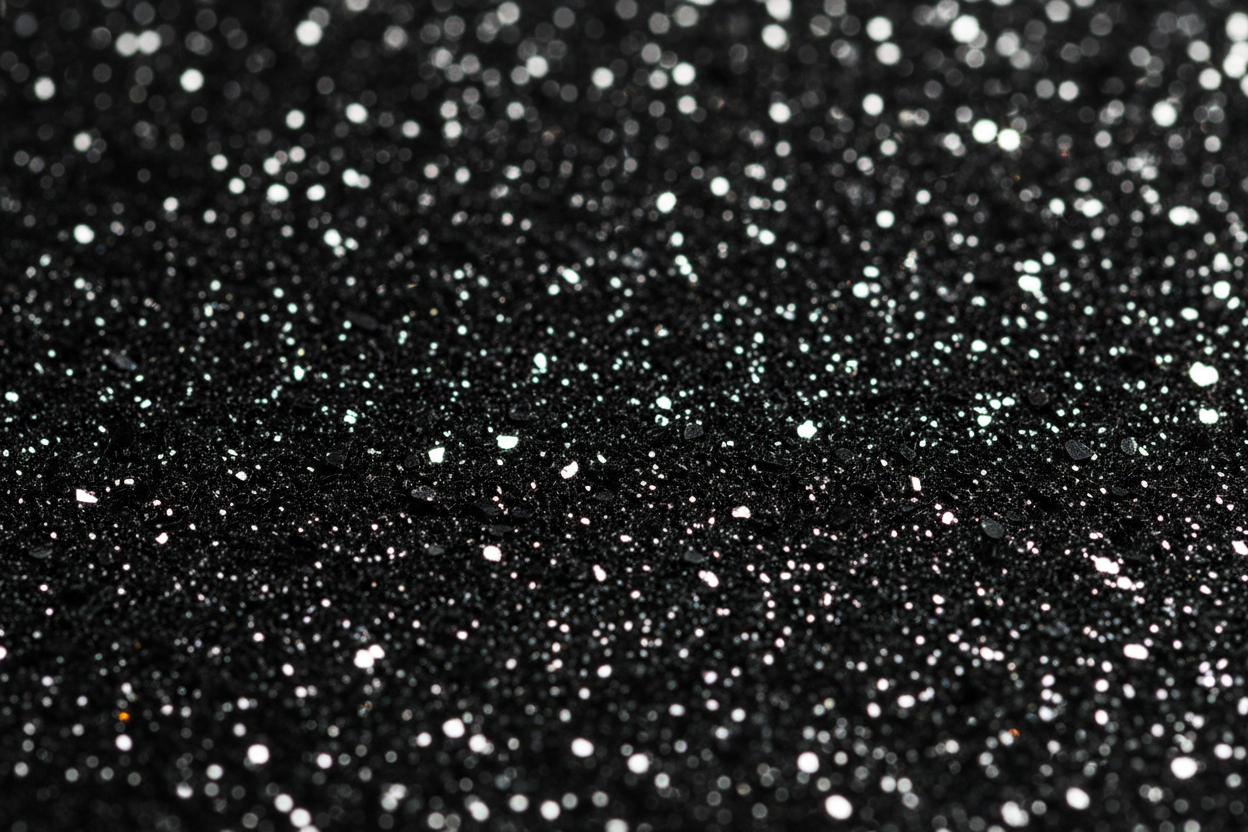 black glitter
