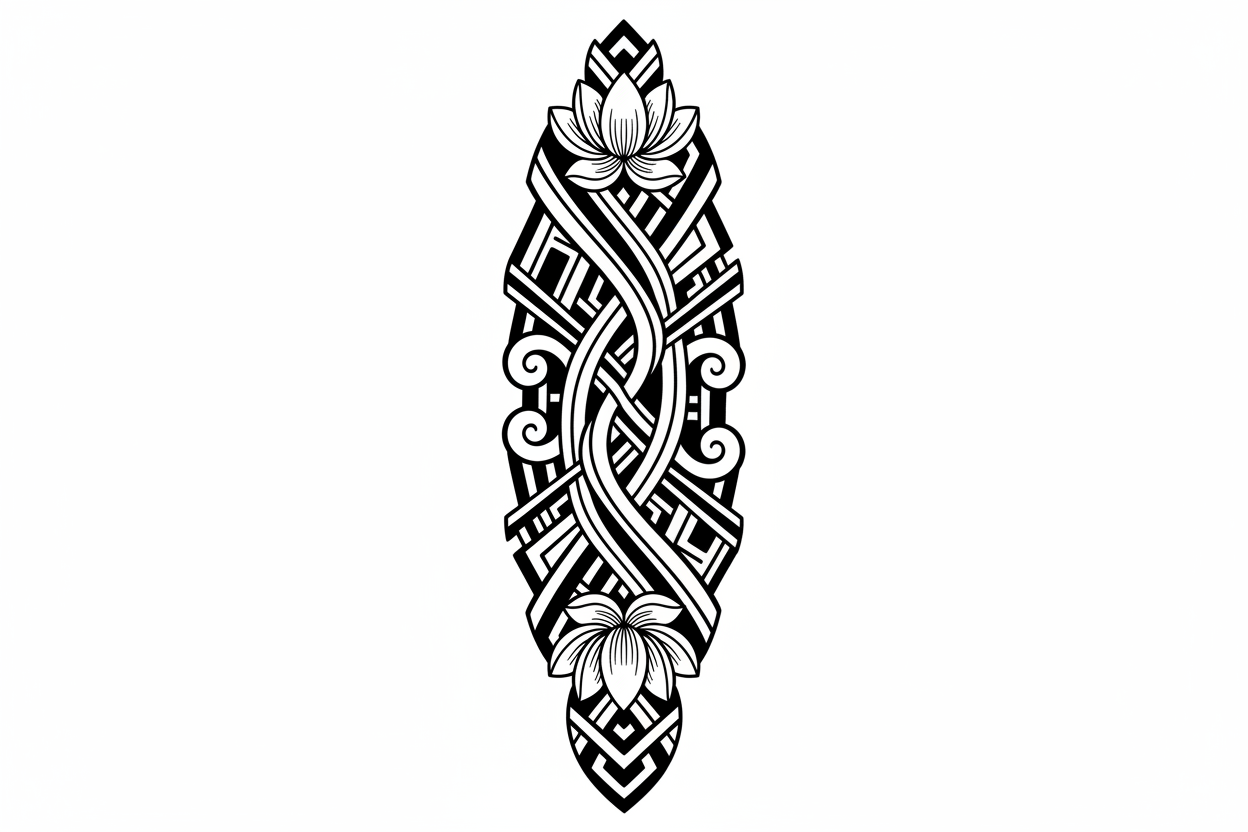 black & white tattoo 2"x1"