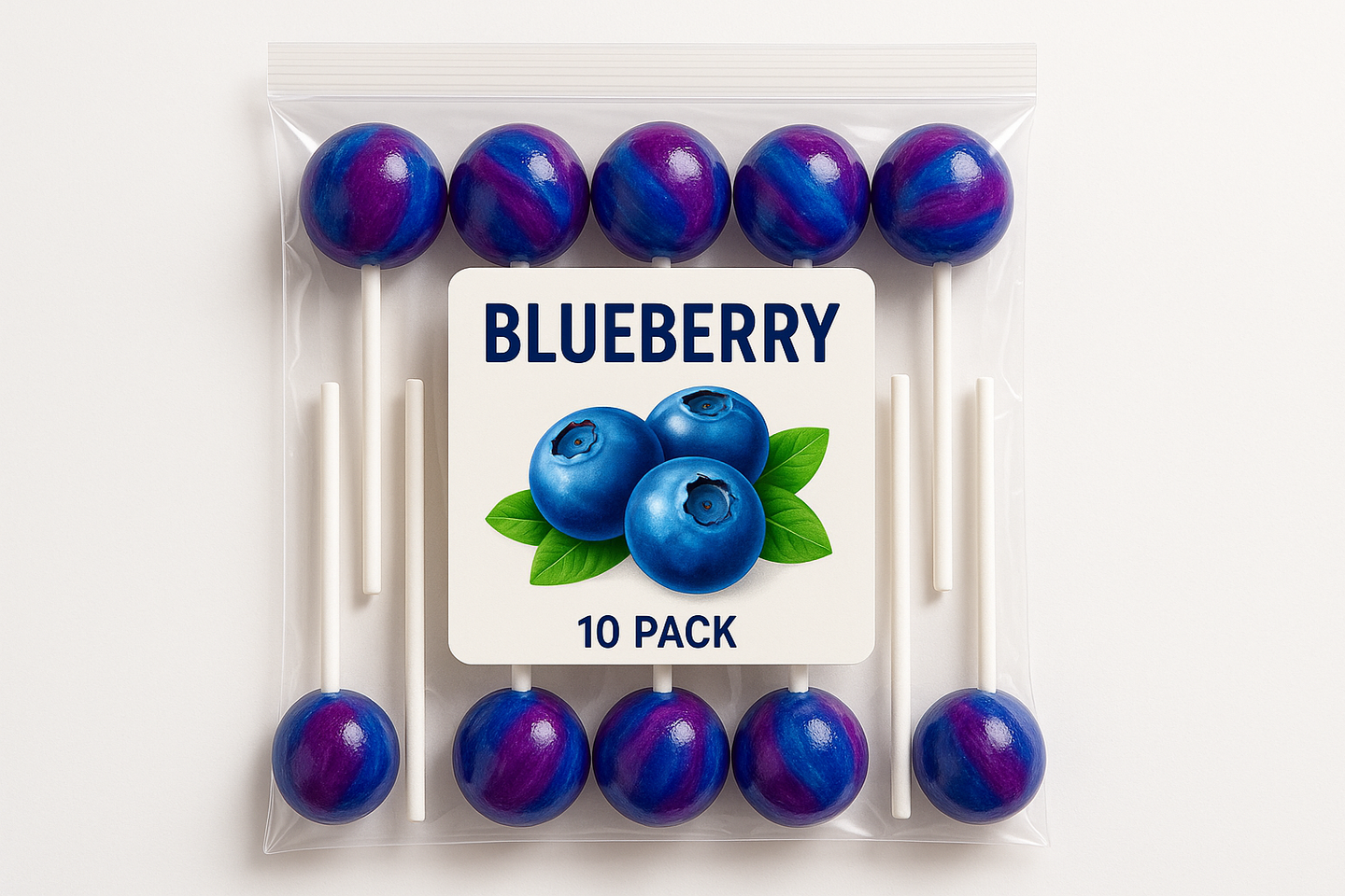blueberry 10 pack lollypop