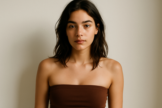 brown tube top on girl
