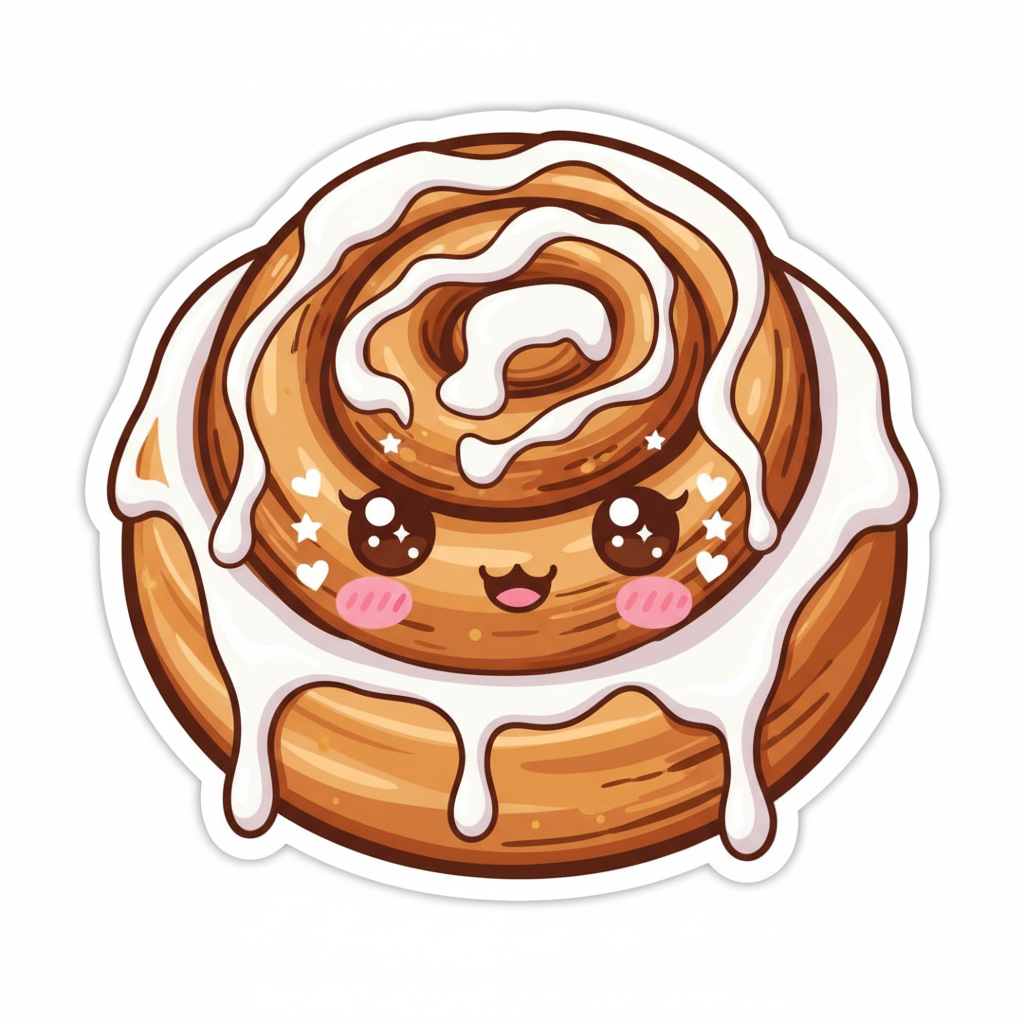 cinnamon roll sticker
