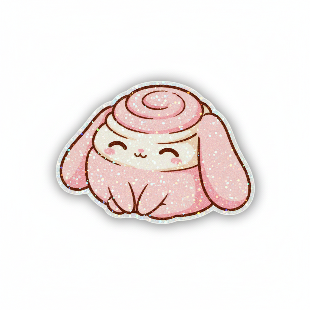 cinnamonroll glitter sticker 