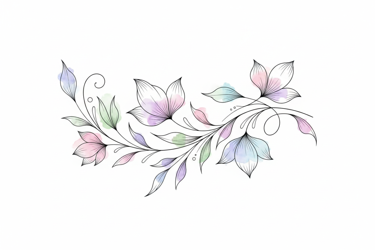 color fineline temporary tattoo