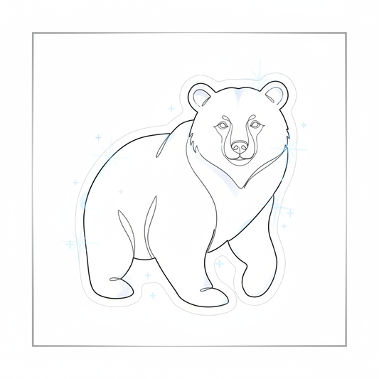 fineline bear shine sticker 