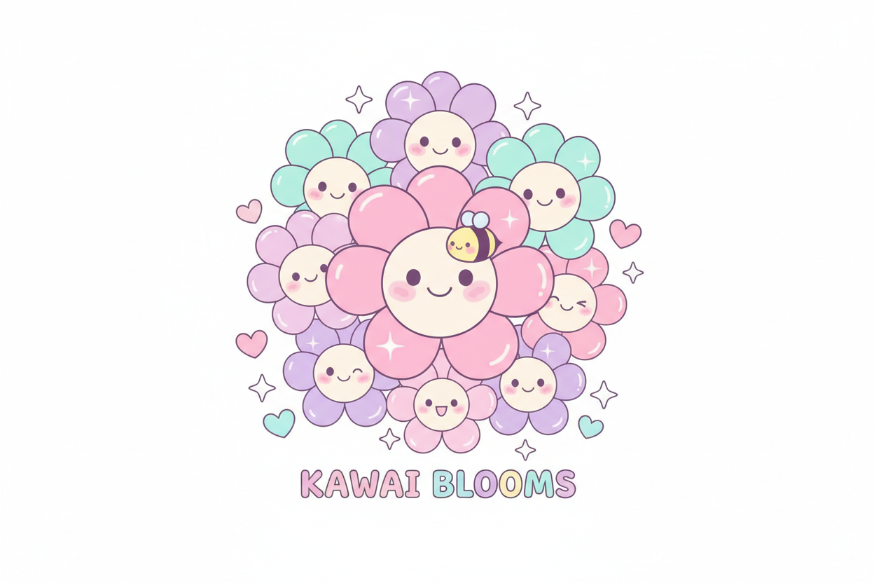floral kawaii temporary tattoo