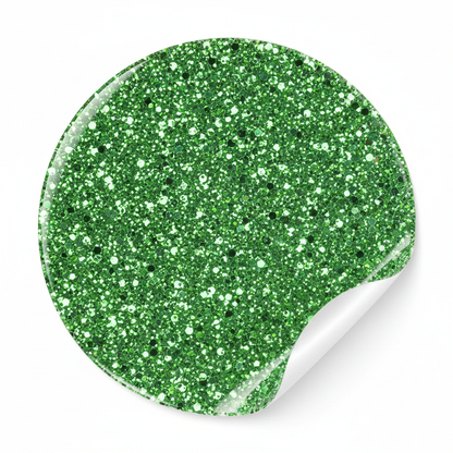green glitter temporary tattoo
