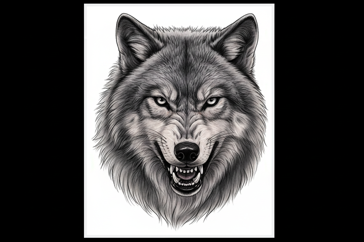 grey wolf tattoo