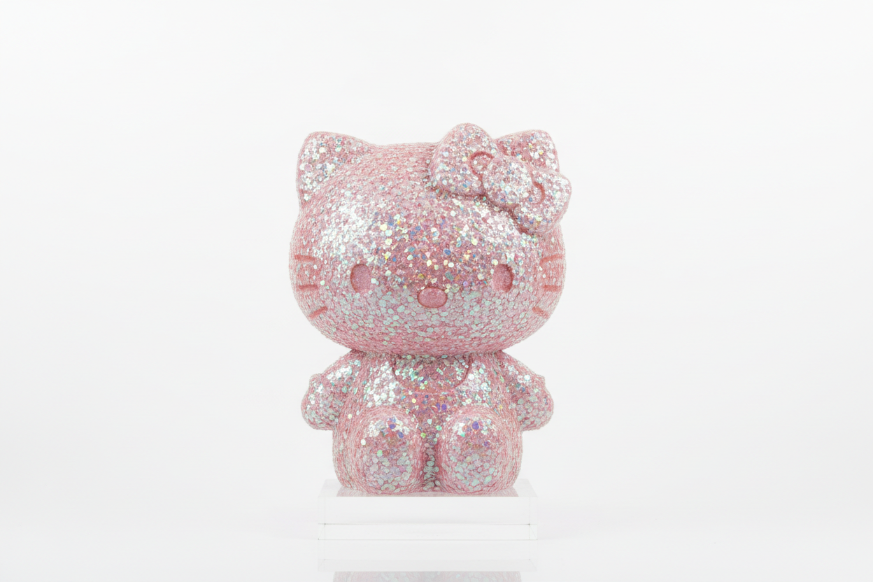 hello kitty glitter finish