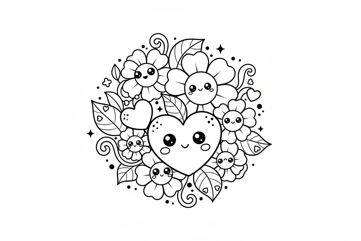 kawaii black and white flower temporary tattoo