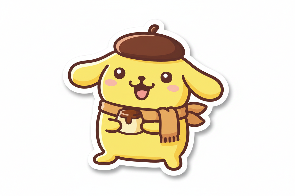 pompom shine sticker 