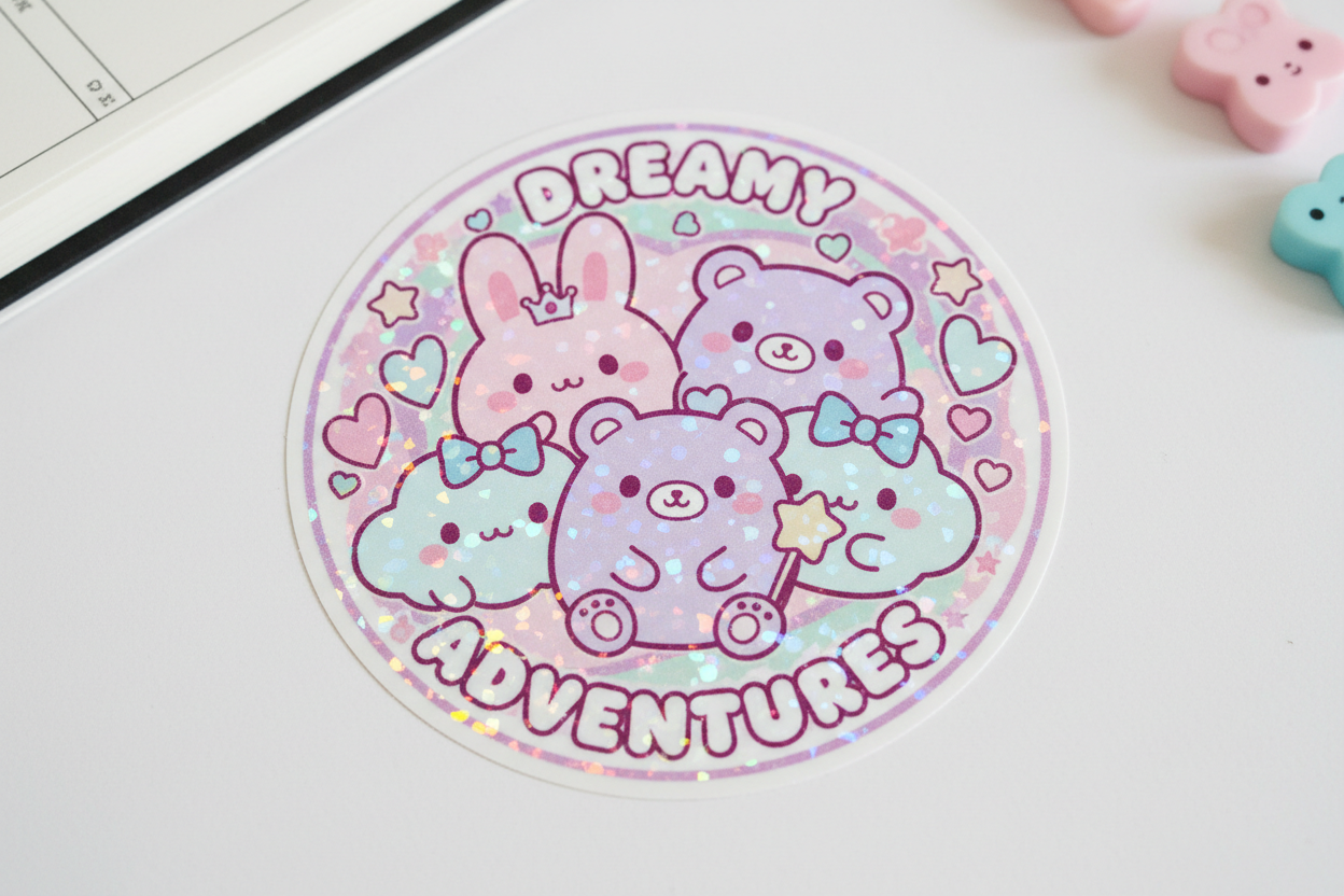 sanrios glitter sticker