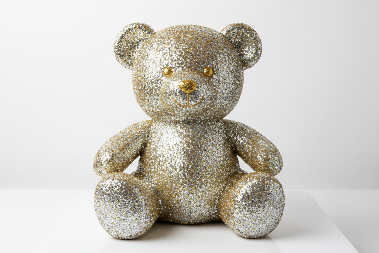 traditional glitter bear