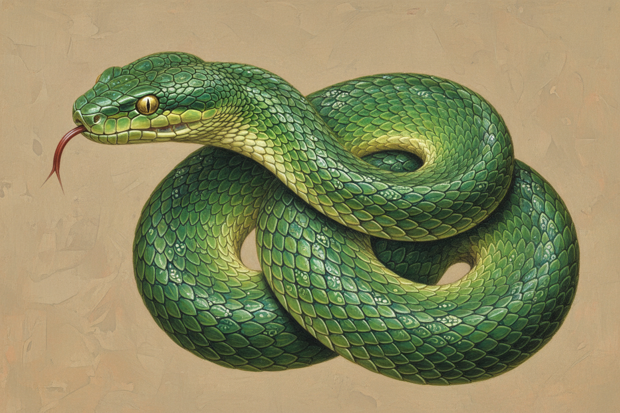 traditional green snake