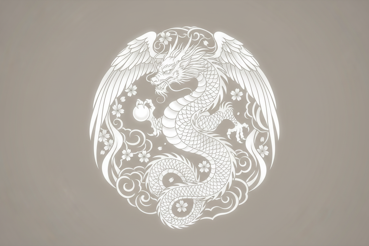 white dragon tattoo
