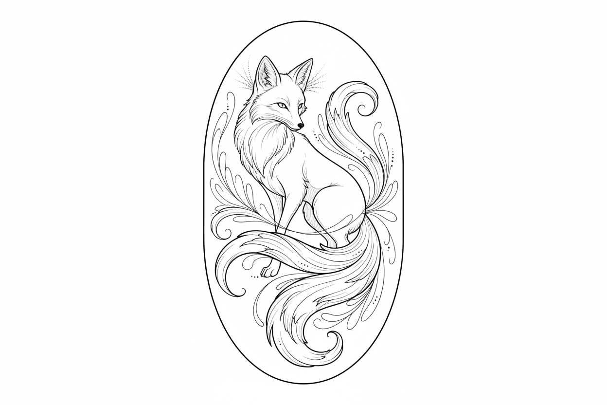 white fox tattoo