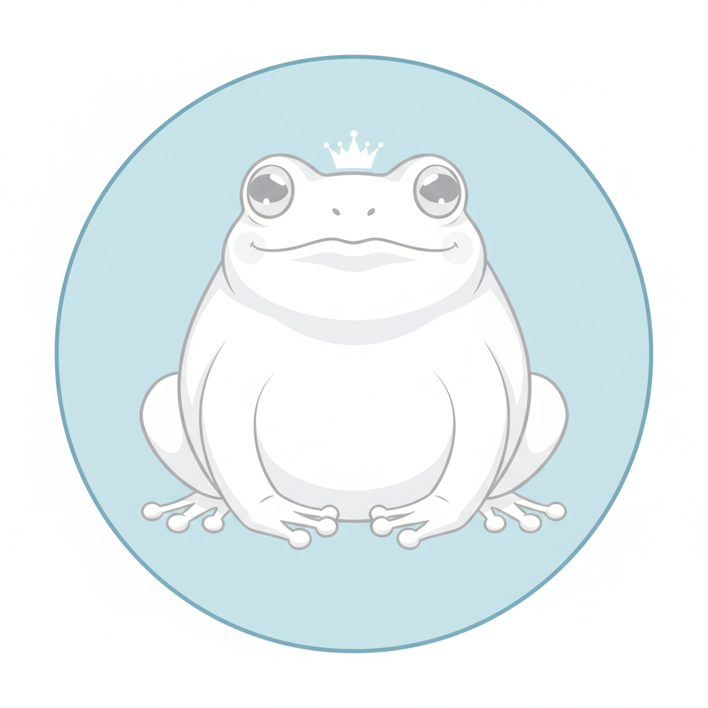 white frog sticker 