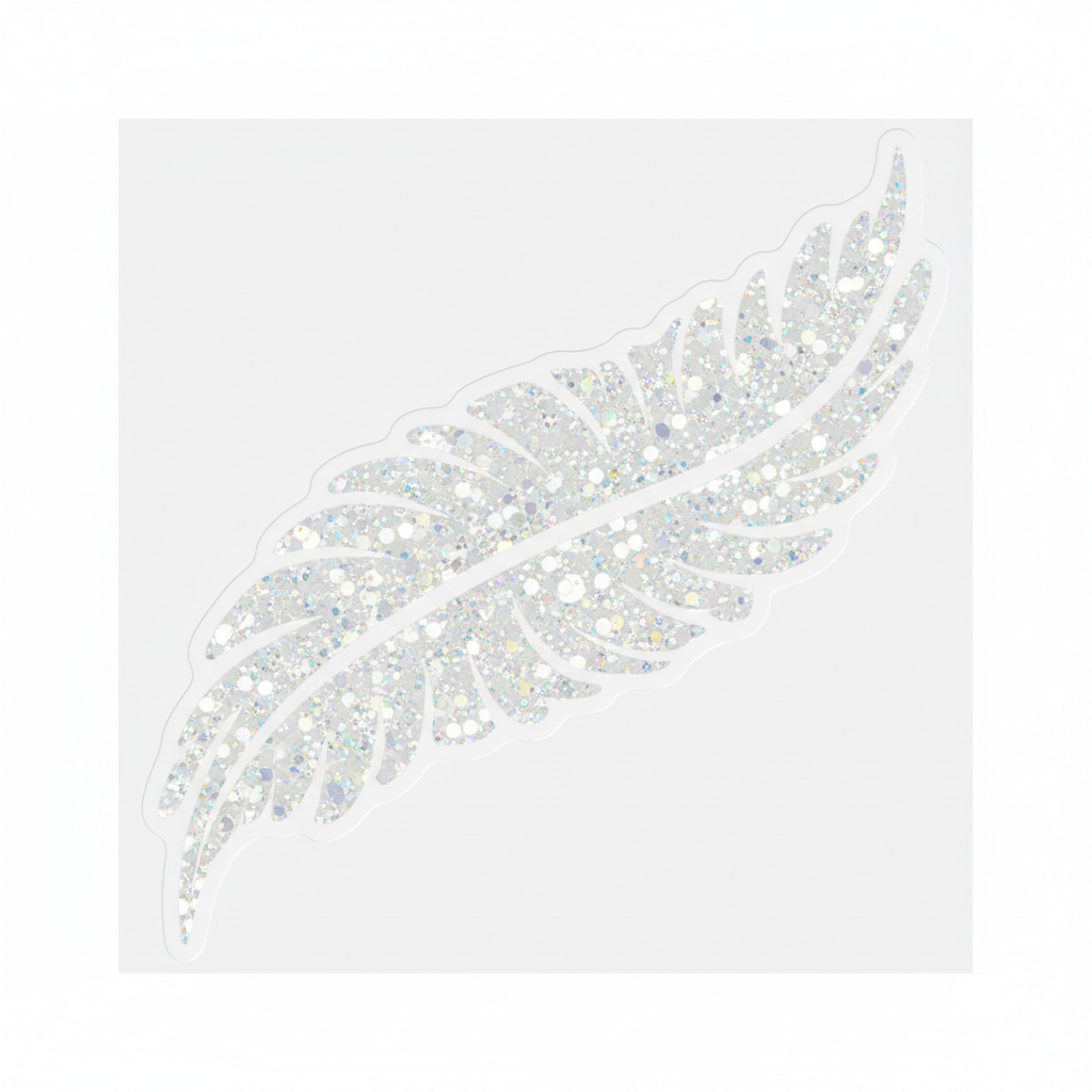 white glitter temporary tattoo 