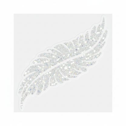 white glitter temporary tattoo 
