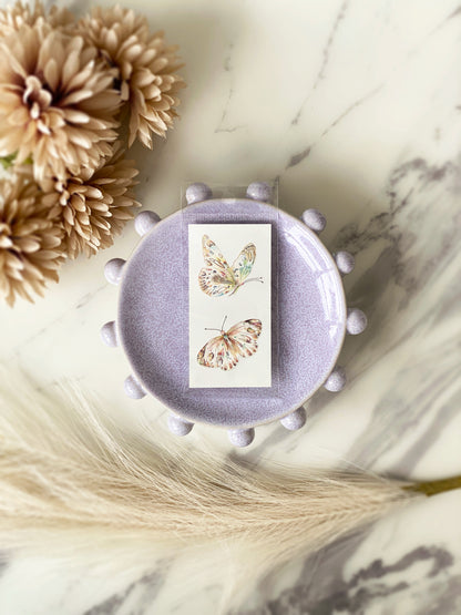 Wide view of double butterfly temporary tattoo – 2 x 4 inches
