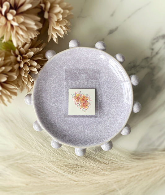 Floral trio temporary tattoo – small 1.5 inch waterproof stick-on tattoo